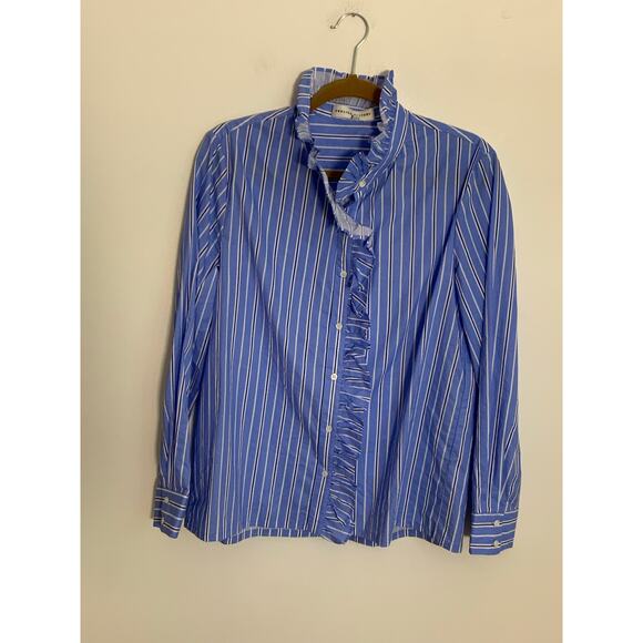 English Factory Ruffle Button down size‎ medium - Picture 1 of 5
